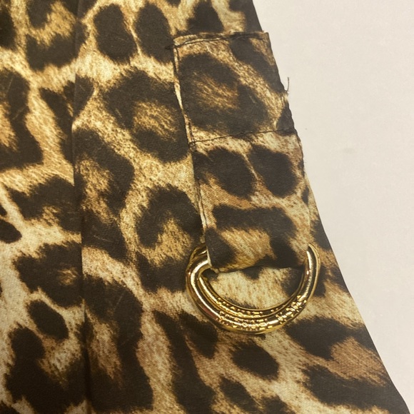 Michael michael kors leopard print blouse long sleeve Top Elastic Waist Small - Picture 6 of 11